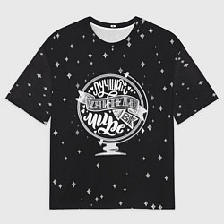 Мужская футболка оверсайз Лучший учитель в мире