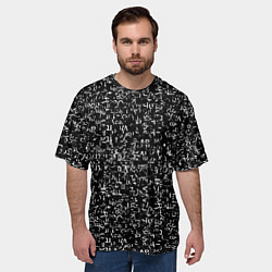 Футболка оверсайз мужская Art of lettering, цвет: 3D-принт — фото 2