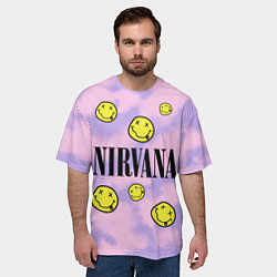 Футболка оверсайз мужская NIRVANA, цвет: 3D-принт — фото 2