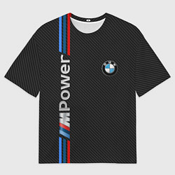 Футболка оверсайз мужская BMW POWER CARBON, цвет: 3D-принт