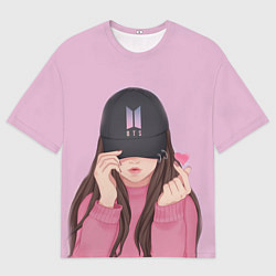 Футболка оверсайз мужская BTS, цвет: 3D-принт