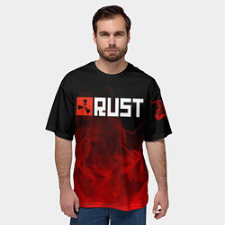 Футболка оверсайз мужская RUST, цвет: 3D-принт — фото 2