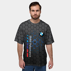 Футболка оверсайз мужская BMW, цвет: 3D-принт — фото 2