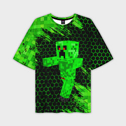 Футболка оверсайз мужская MINECRAFT CREEPER, цвет: 3D-принт