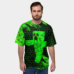 Футболка оверсайз мужская MINECRAFT CREEPER, цвет: 3D-принт — фото 2