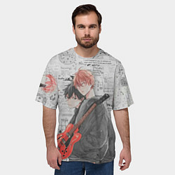 Футболка оверсайз мужская Сато и Рицу, цвет: 3D-принт — фото 2