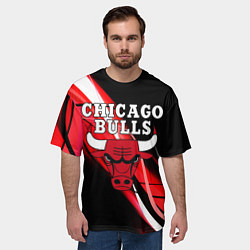 Футболка оверсайз мужская CHICAGO BULLS, цвет: 3D-принт — фото 2