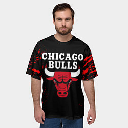 Футболка оверсайз мужская CHICAGO BULLS, цвет: 3D-принт — фото 2