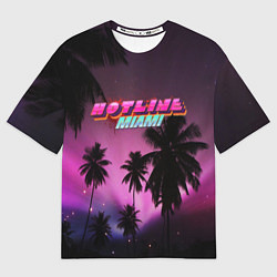 Футболка оверсайз мужская HOTLINE MIAMI, цвет: 3D-принт