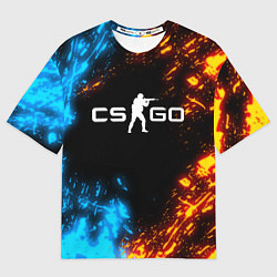 Футболка оверсайз мужская CS GO, цвет: 3D-принт
