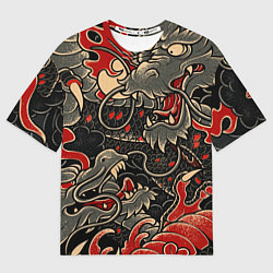 Футболка оверсайз мужская Dsquared tatoo DRAGON, цвет: 3D-принт