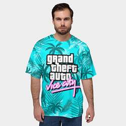 Футболка оверсайз мужская GTA VICE CITY, цвет: 3D-принт — фото 2