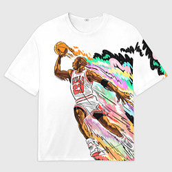 Футболка оверсайз мужская МАЙКЛ ДЖОРДАН, цвет: 3D-принт