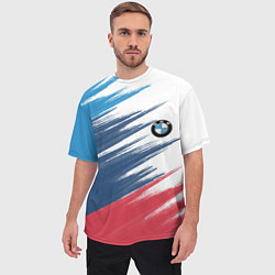 Футболка оверсайз мужская BMW, цвет: 3D-принт — фото 2