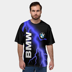 Футболка оверсайз мужская BMW, цвет: 3D-принт — фото 2