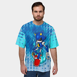 Футболка оверсайз мужская Metal Sonic, цвет: 3D-принт — фото 2