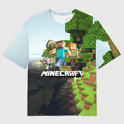 Футболка оверсайз мужская Minecraft, цвет: 3D-принт