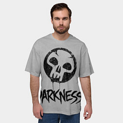 Футболка оверсайз мужская Emblems Darkness, цвет: 3D-принт — фото 2