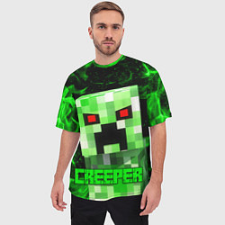 Футболка оверсайз мужская MINECRAFT CREEPER, цвет: 3D-принт — фото 2