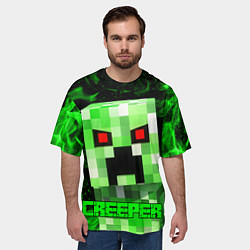 Футболка оверсайз мужская MINECRAFT CREEPER, цвет: 3D-принт — фото 2