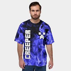 Футболка оверсайз мужская MINECRAFT CREEPER, цвет: 3D-принт — фото 2