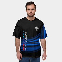 Футболка оверсайз мужская BMW, цвет: 3D-принт — фото 2