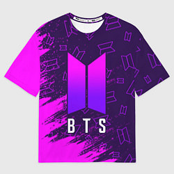 Футболка оверсайз мужская BTS БТС, цвет: 3D-принт