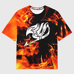 Футболка оверсайз мужская FAIRY TAIL ХВОСТ ФЕИ, цвет: 3D-принт