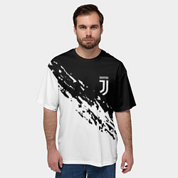 Футболка оверсайз мужская JUVENTUS, цвет: 3D-принт — фото 2
