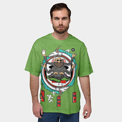 Футболка оверсайз мужская Дедушка Камадзи, цвет: 3D-принт — фото 2