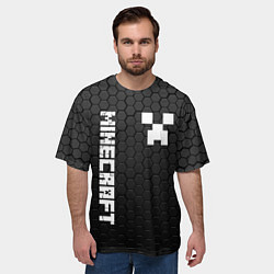 Футболка оверсайз мужская MINECRAFT МАЙНКРАФТ, цвет: 3D-принт — фото 2