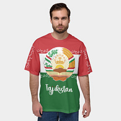 Футболка оверсайз мужская Таджикистан, цвет: 3D-принт — фото 2