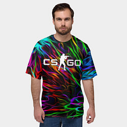 Футболка оверсайз мужская CS GO КС ГО, цвет: 3D-принт — фото 2