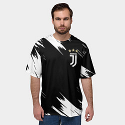Футболка оверсайз мужская JUVENTUS, цвет: 3D-принт — фото 2