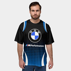 Футболка оверсайз мужская BMW, цвет: 3D-принт — фото 2