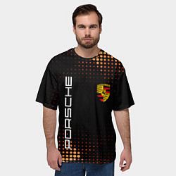 Футболка оверсайз мужская PORSCHE, цвет: 3D-принт — фото 2