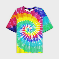 Футболка оверсайз мужская TIE-DYE СТЕНА, цвет: 3D-принт