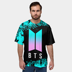 Футболка оверсайз мужская BTS БТС, цвет: 3D-принт — фото 2