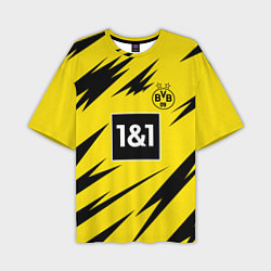 Футболка оверсайз мужская HAALAND Borussia Dortmund, цвет: 3D-принт