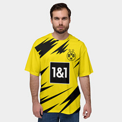 Футболка оверсайз мужская HAALAND Borussia Dortmund, цвет: 3D-принт — фото 2