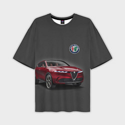 Мужская футболка оверсайз Alfa Romeo - Italy