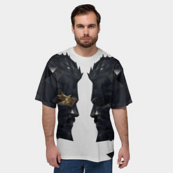 Футболка оверсайз мужская Отражение Адама Дженсена Deus Ex, цвет: 3D-принт — фото 2