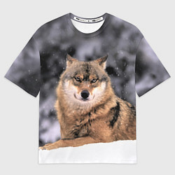 Футболка оверсайз мужская Wolf Волк, цвет: 3D-принт