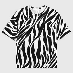 Футболка оверсайз мужская Зебра, цвет: 3D-принт