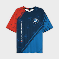 Футболка оверсайз мужская BMW БМВ, цвет: 3D-принт