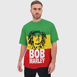 Футболка оверсайз мужская Bob Marley, цвет: 3D-принт — фото 2