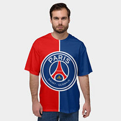 Футболка оверсайз мужская ФК ПСЖ, цвет: 3D-принт — фото 2