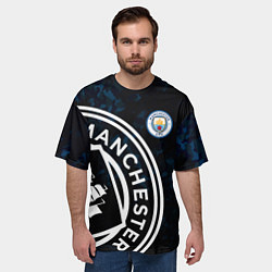 Футболка оверсайз мужская Manchester City, цвет: 3D-принт — фото 2