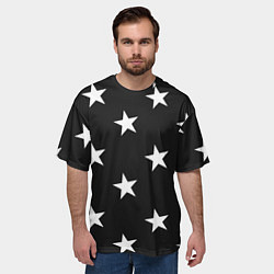 Футболка оверсайз мужская Звёзды, цвет: 3D-принт — фото 2