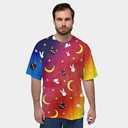 Футболка оверсайз мужская SAILOR MOON, цвет: 3D-принт — фото 2